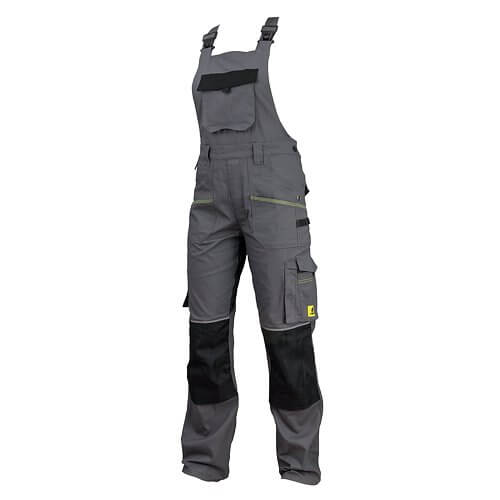 Salopeta Urgent S2, Bumbac/Elastan, Gri/Negru, 58